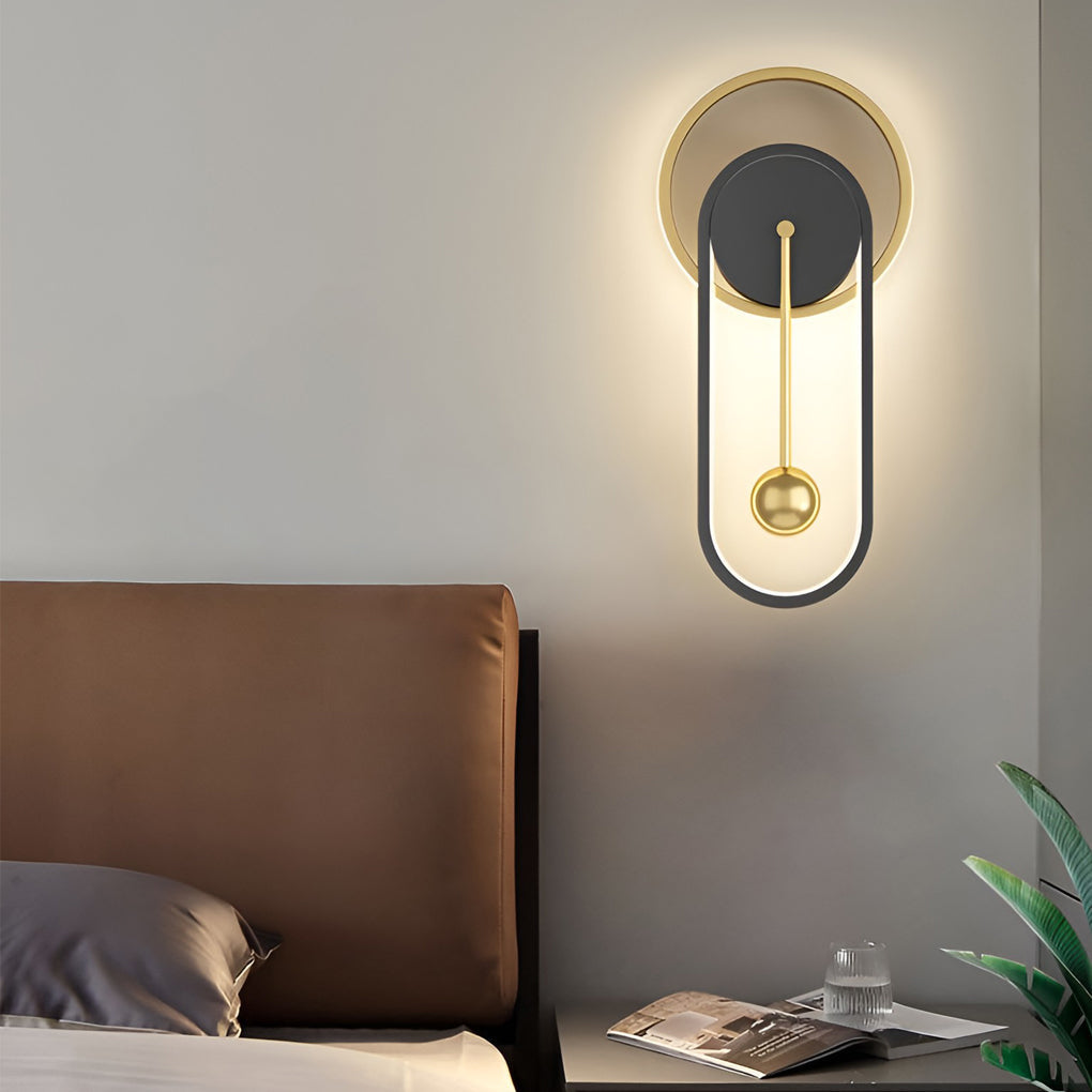 Creative Mute Clock Shaped LED Nordic Wall Lamp Wall Sconce Lighting