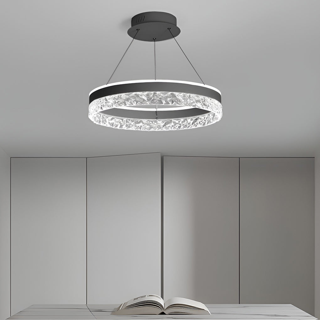 Circular Ring Three-step Dimming LED Modern Chandelier Island Lights