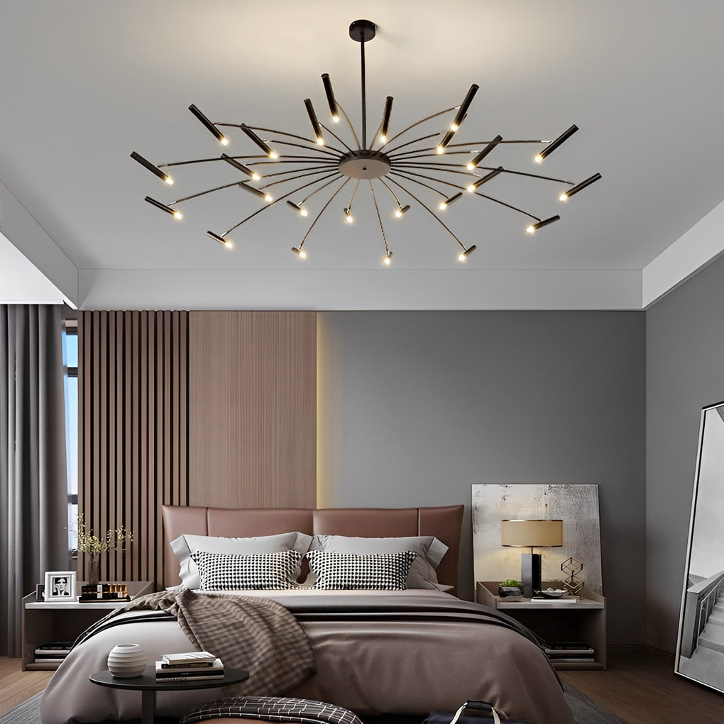 Adjustable Metal DIY Three Step Dimming LED Minimalist Chandelier