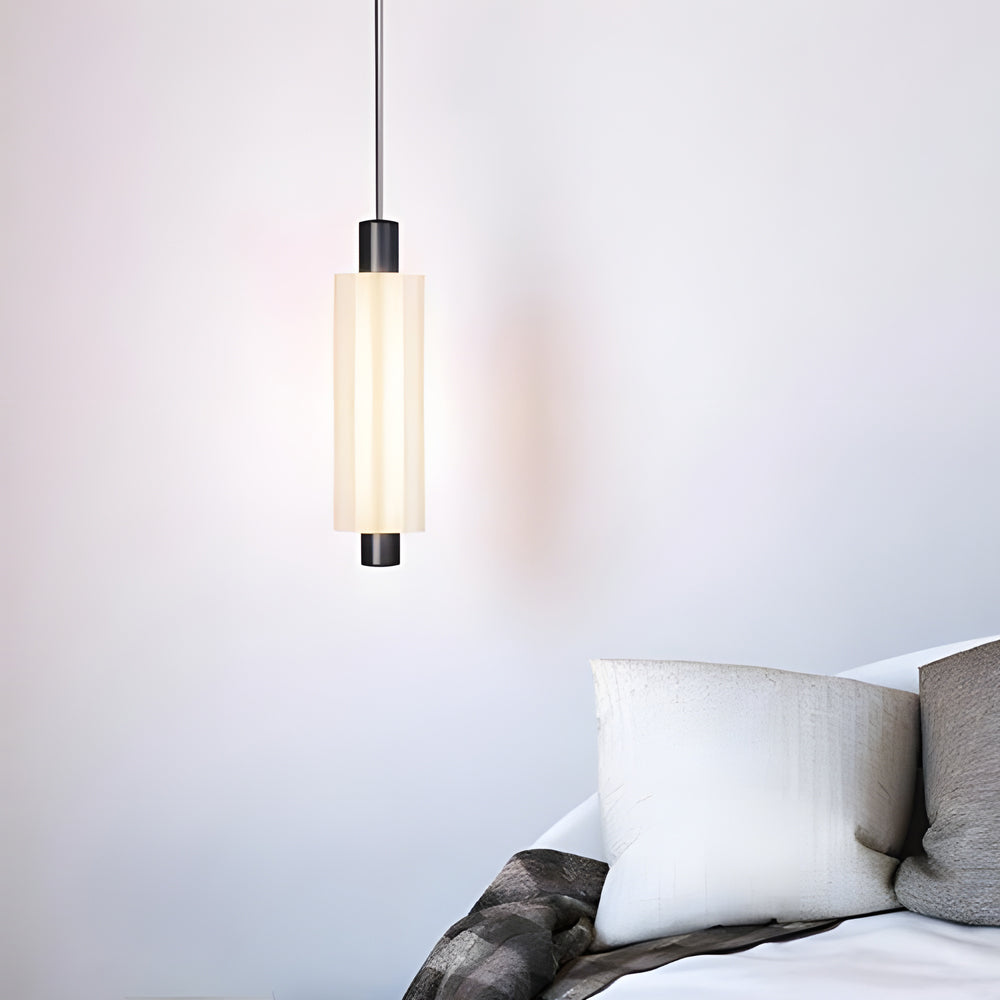 1/2/3 Heads Acrylic Cylinder Pendant Lights: Modern Hanging Lamp in Gold/Black