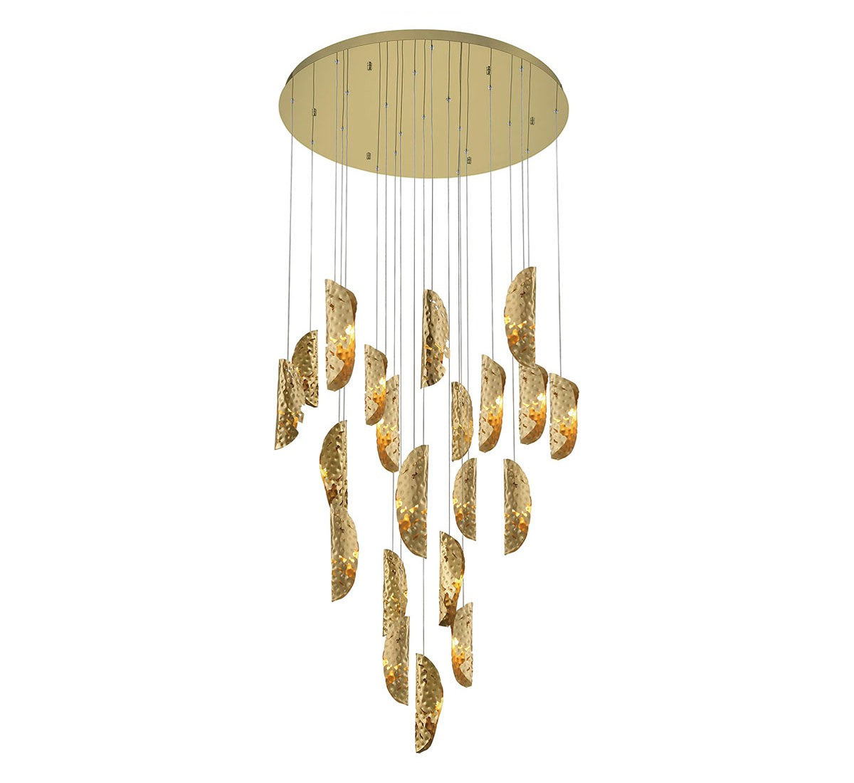 Lib & Co. Sorrento LED chandelier featuring modern lighting design with sleek, illuminated glass accents for elegant home decor.