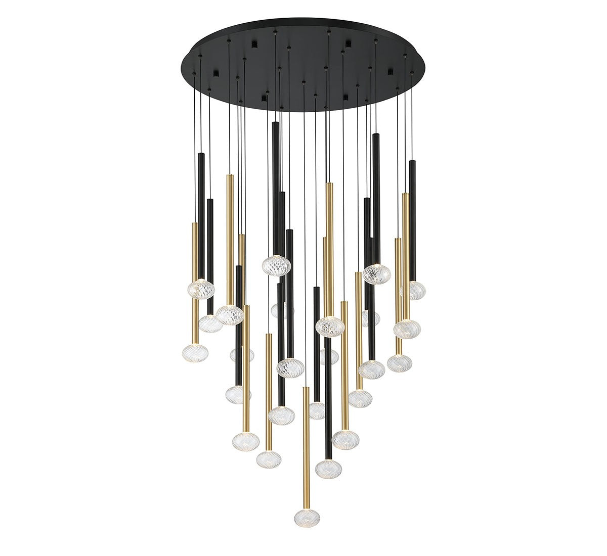 Lib & Co. Soffio LED chandelier with sleek modern design and multiple light fixtures for stylish ceiling lighting.