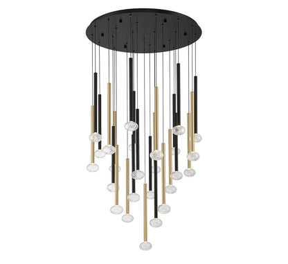 Lib & Co. Soffio LED chandelier with sleek modern design and multiple light fixtures for stylish ceiling lighting.