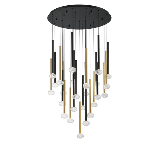 Lib & Co. Soffio LED chandelier with sleek modern design and multiple light fixtures for stylish ceiling lighting.
