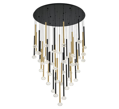Soffio LED chandelier by Lib & Co. featuring a modern lighting design with sleek, minimalist metal and LED light accents.