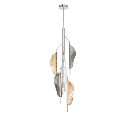 Lib & Co. Savona LED chandelier with modern lighting design featuring sleek metal arms and integrated LED lights.