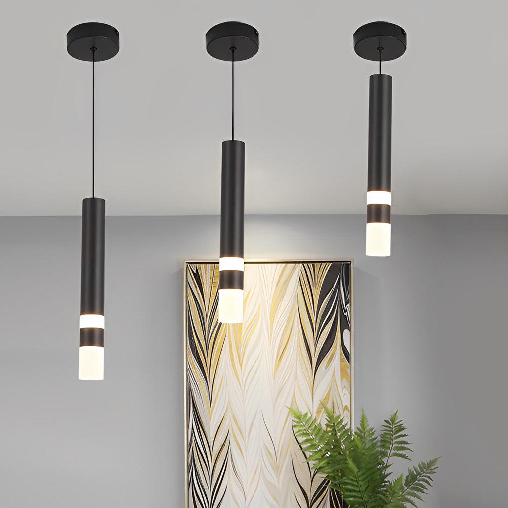 Personality Minimalist LED Black Nordic Pendant Light Kitchen Island Lighting