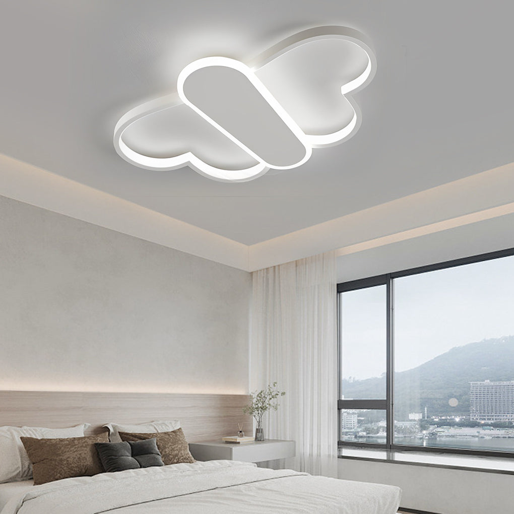 Cartoon Butterflies Shaped LED Dimmable with Remote Modern Ceiling Lights