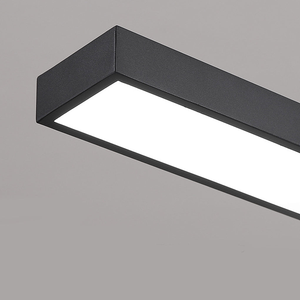 Rectangle Strip LED Black Modern Ceiling Lights Pendant Lighting