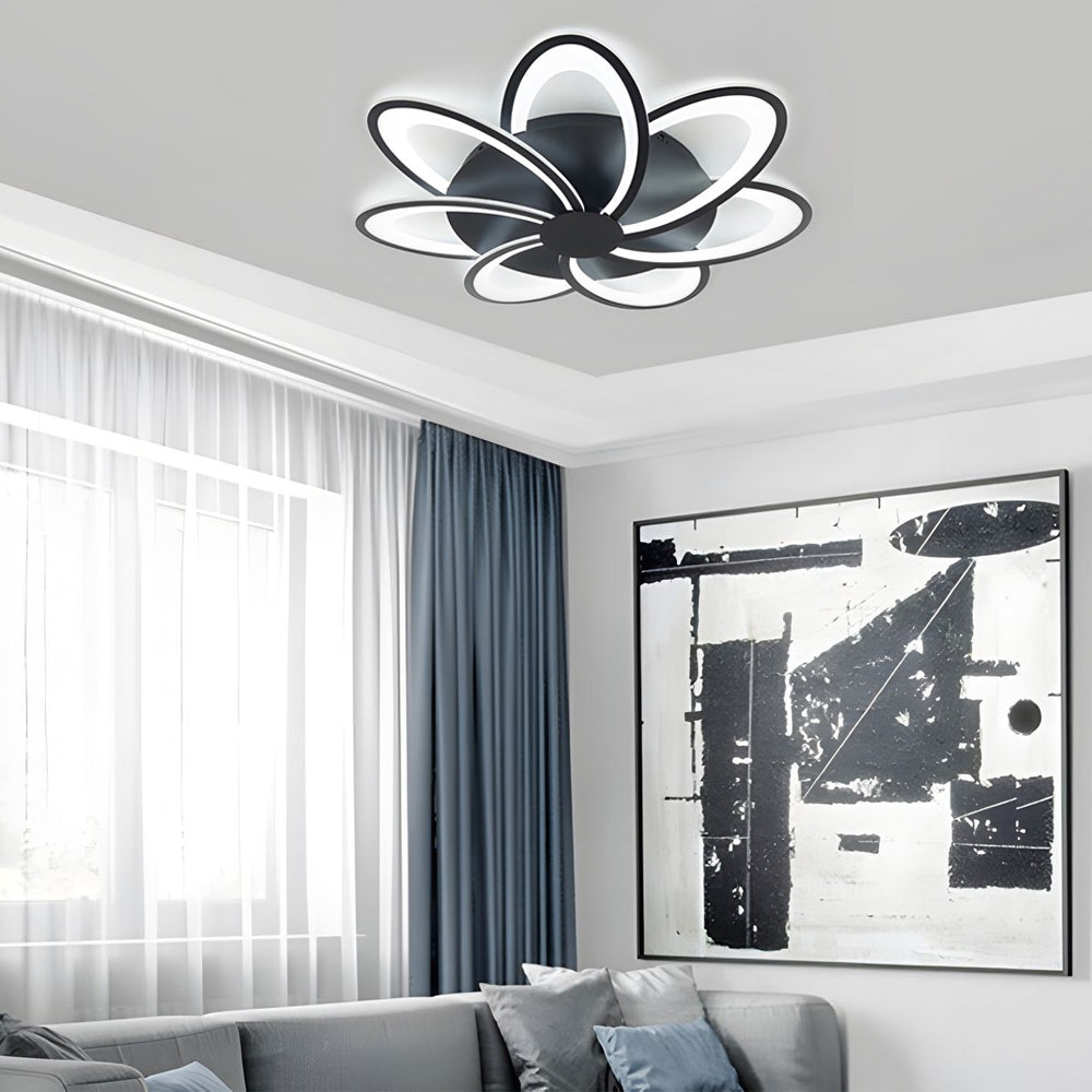 Modern Petal Flush Mount Light - Acrylic LED Flower Shape Ceiling Lamp