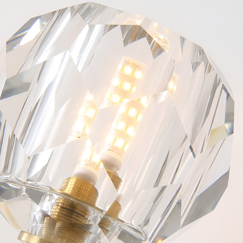 [Clearance Sale] Ball-shaped LED Crystal Gold Postmodern Plug in Sconce Lighting Wall Lamp