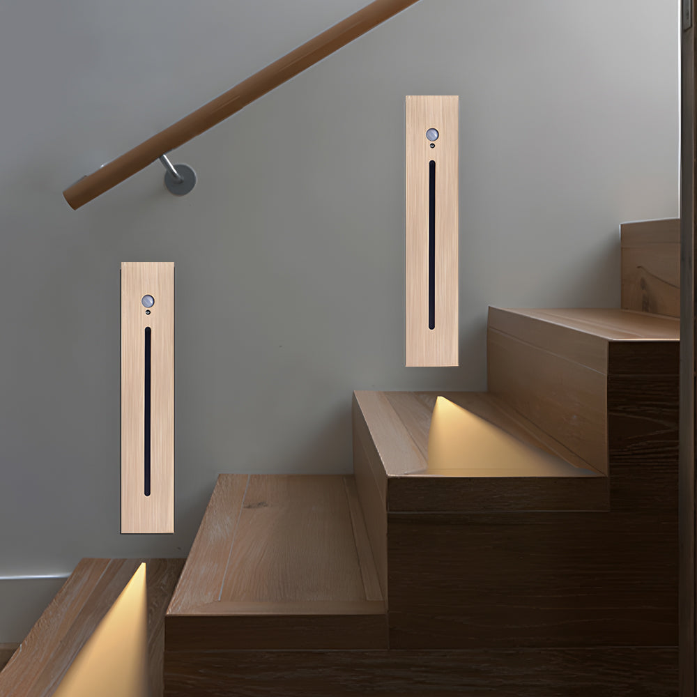 Vertical Motion Sensor LED Stair Light Wall Recessed Contemporary Lighting For Indoor and Outdoor Steps