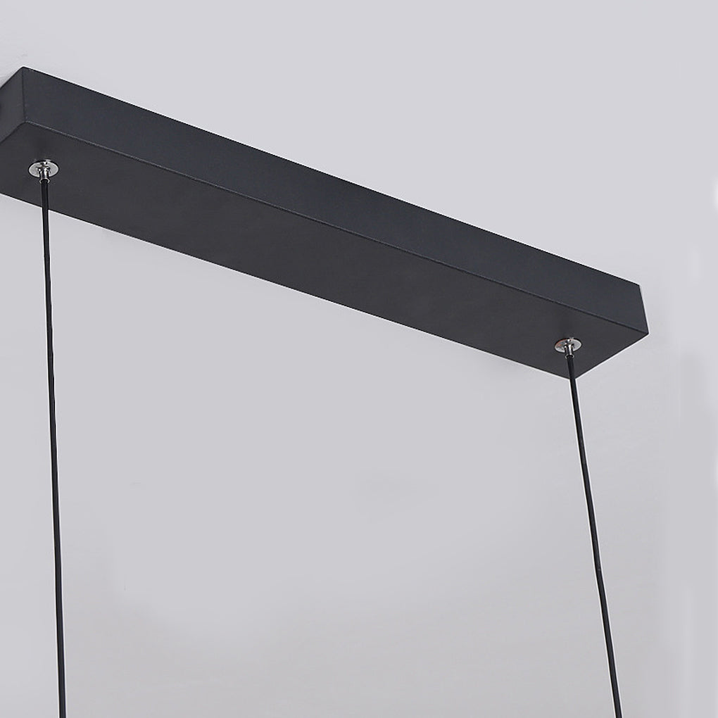 Rectangle Strip LED Black Modern Ceiling Lights Pendant Lighting