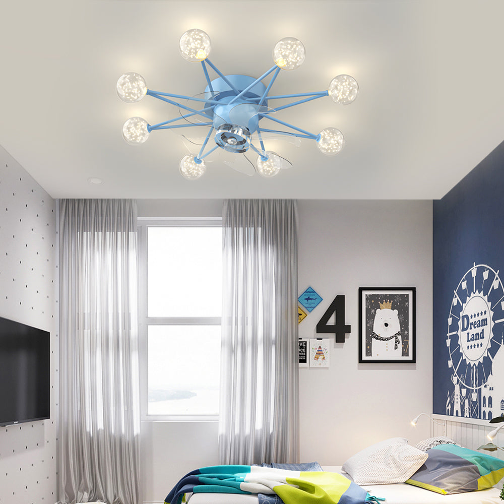 Stars Creative Balls 3 Step Dimming Modern Ceiling Fans