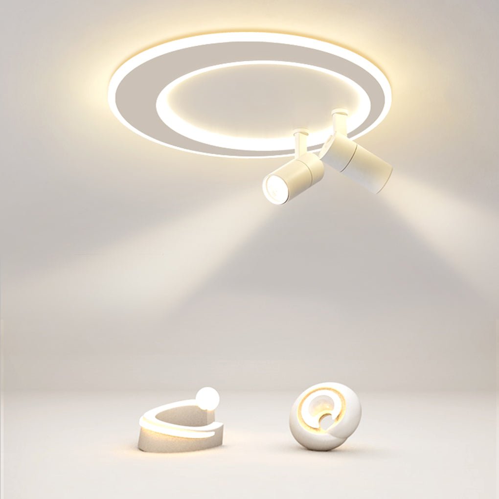 18'' LED Circular Flush Mount Modern Lighting with Spotlight