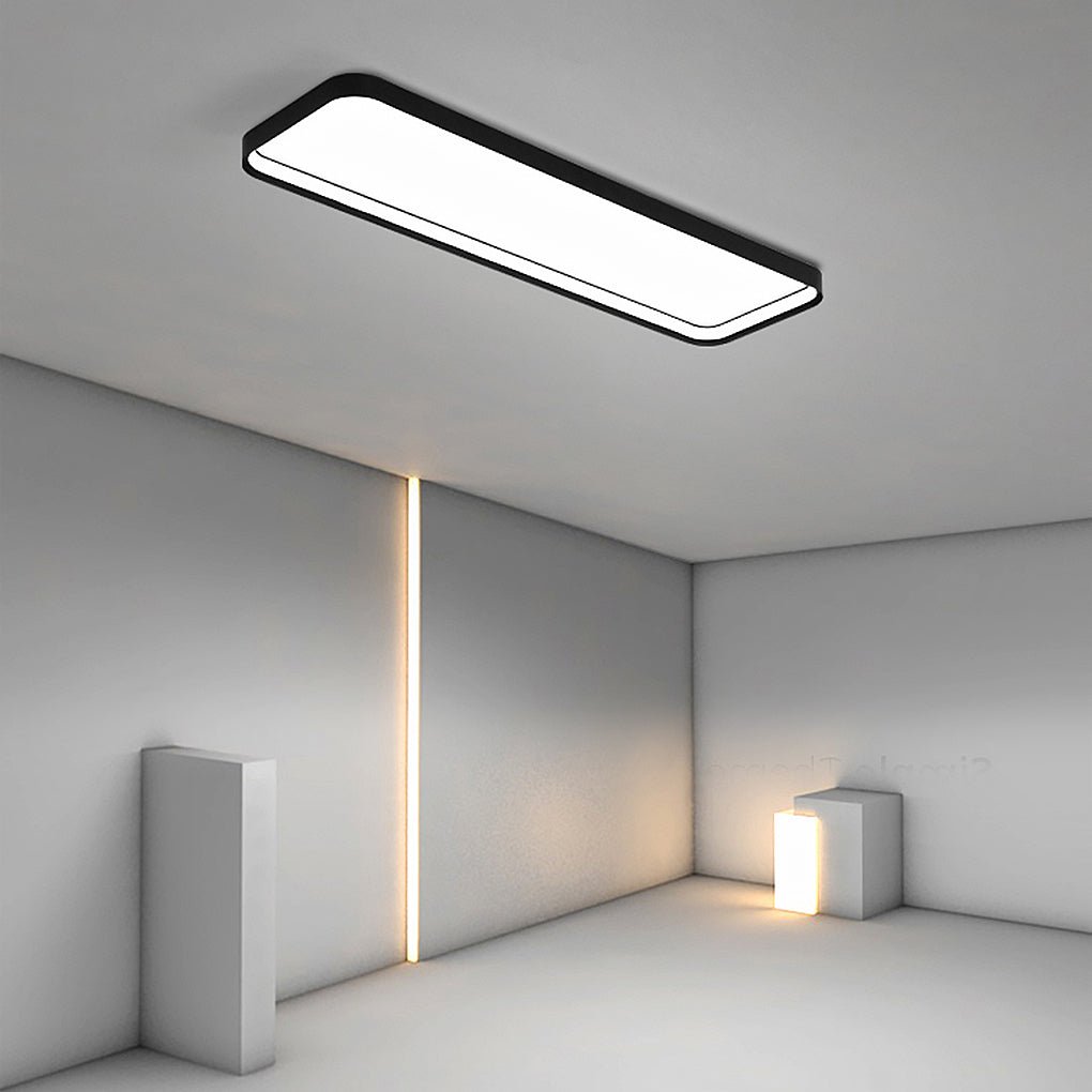 18'' Rectangular LED Modern Flush Mount Lighting with Remote Control