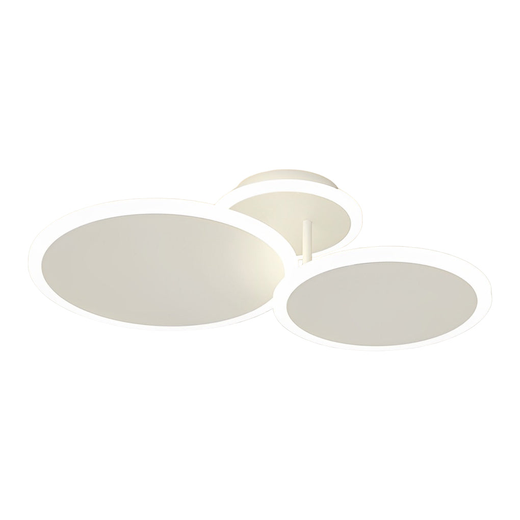 2/3/6 Round Three Step Dimming LED Matte White Nordic Ceiling Lights Fixture