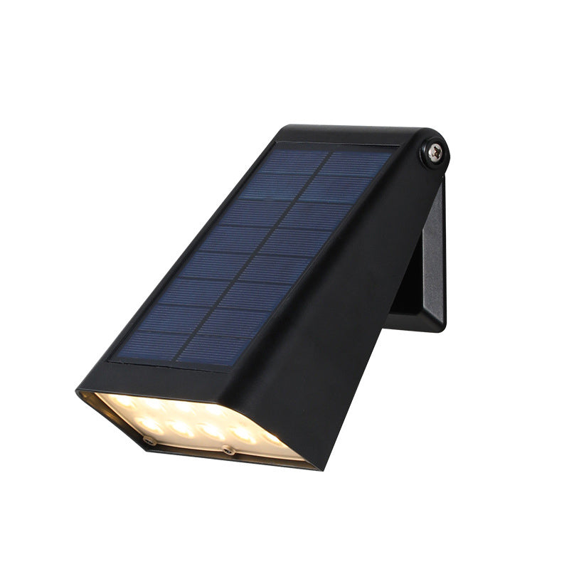 90° Adjustable Intelligent LED Waterproof Black Modern Solar Wall Lights