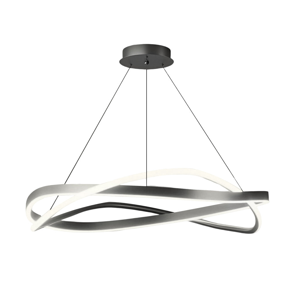 Circular Wave Rings Three Step Dimming Minimalist Nordic Chandelier