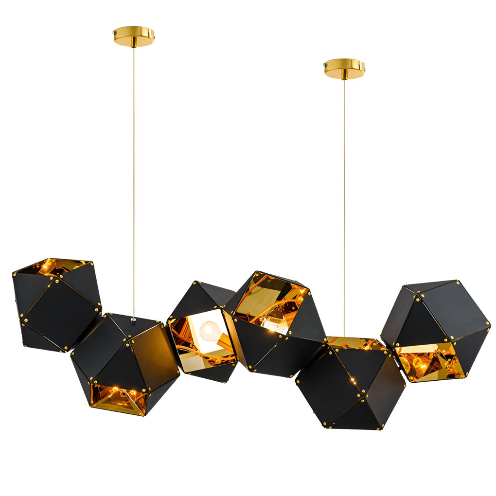 6 Heads Geometric Creative Polygonal Postmodern Chandelier Pendant Light