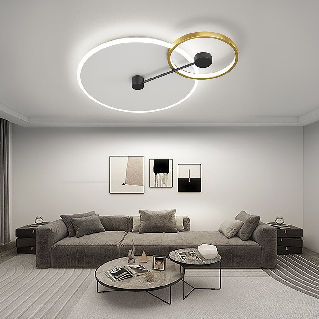 Geometrical Circles Dimmable LED Modern Flush Mount Ceiling Lights Pendant