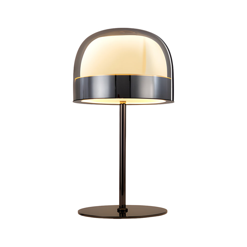 Dome Shape Glass Ambient LED Table Lamp in Chrome