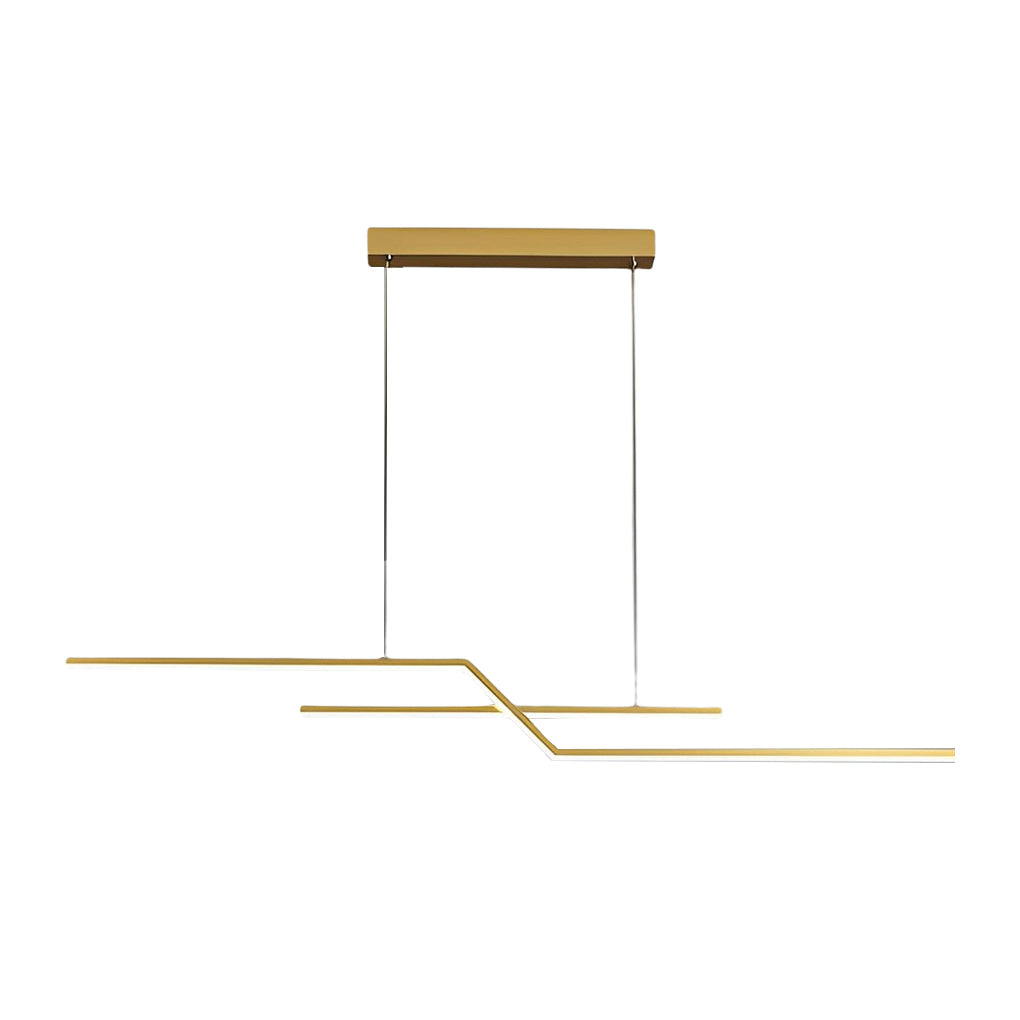 Minimalist Creative Linear LED Three Step Dimming Modern Chandelier