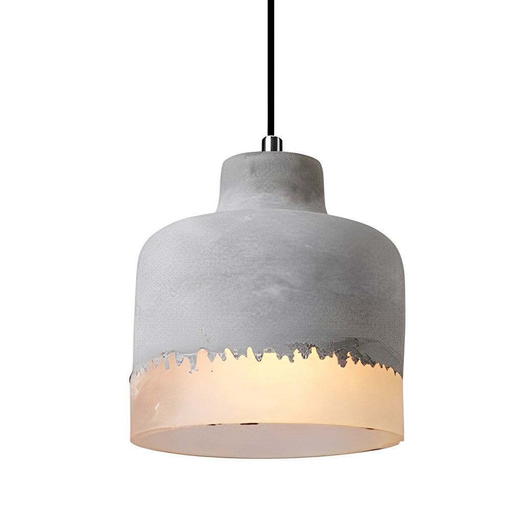 Round Creative Resin Cement Minimalist Industrial Pendant Light Chandelier