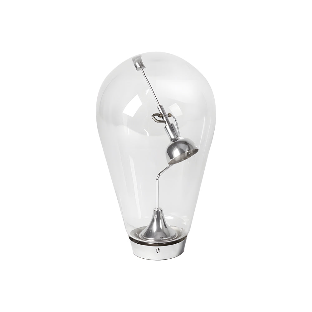 Touch-Dimming Glass Bulb Desk Lamp with Industrial Magnetic Control Design