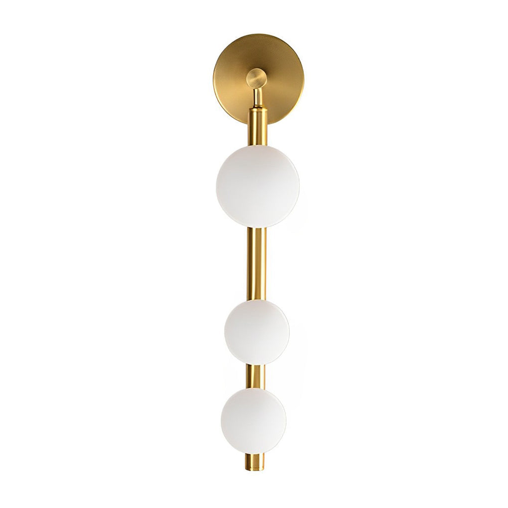 Simple 3 Glass Balls G9 Electroplating Metal Modern Wall Light Fixture