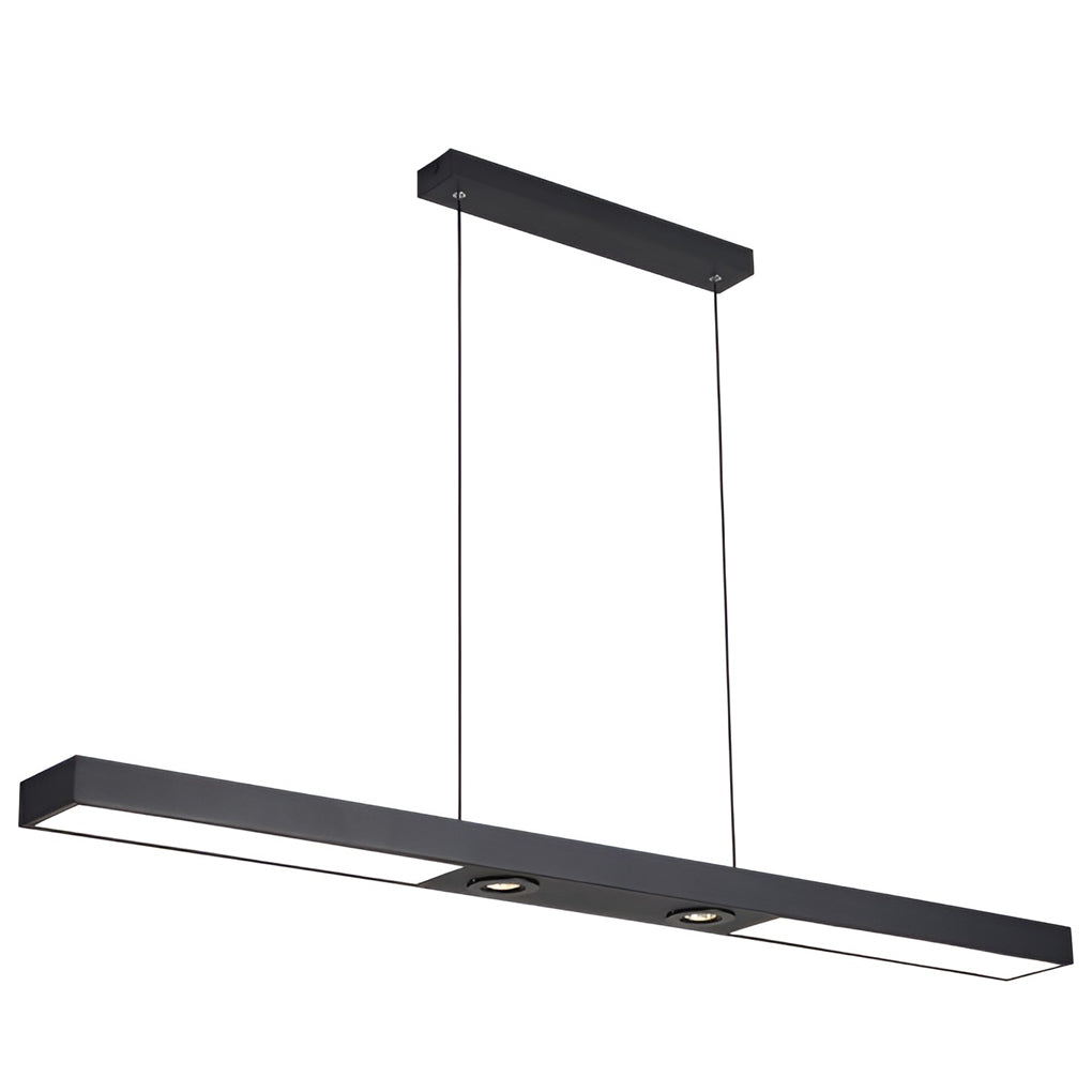 Rectangle Strip LED Black Modern Ceiling Lights Pendant Lighting