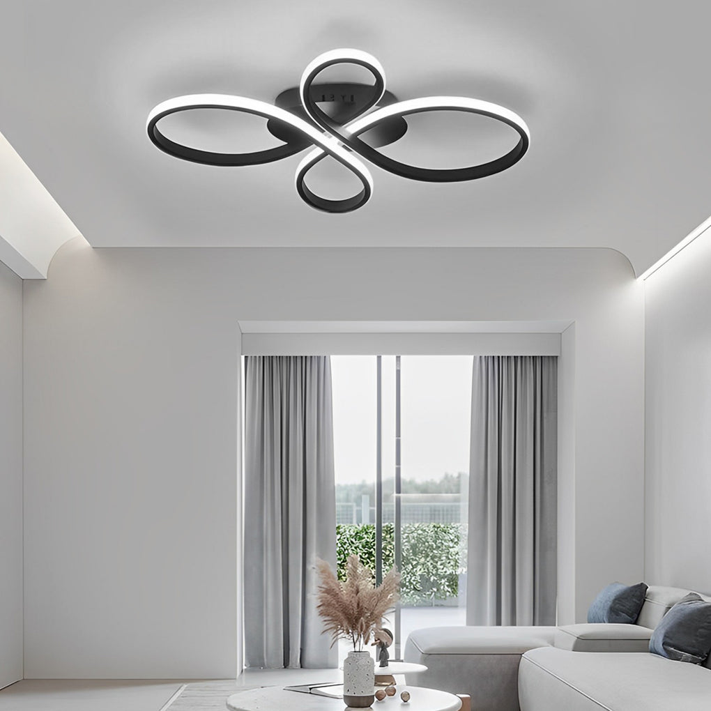 Intertwined Flower Shaped LED Modern Ceiling Light Flush Mount Lighting