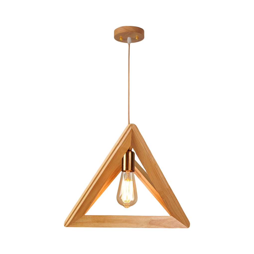 Creative Wood Frame Geometric Art Minimalist Nordic Pendant Lights