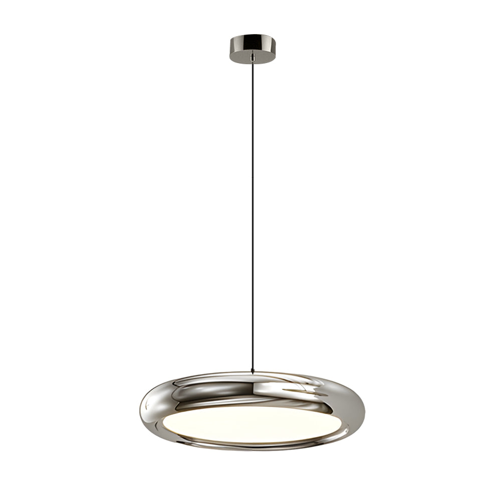 Modern 1/3-Light Black/chrome Round Metallic LED Pendant Light