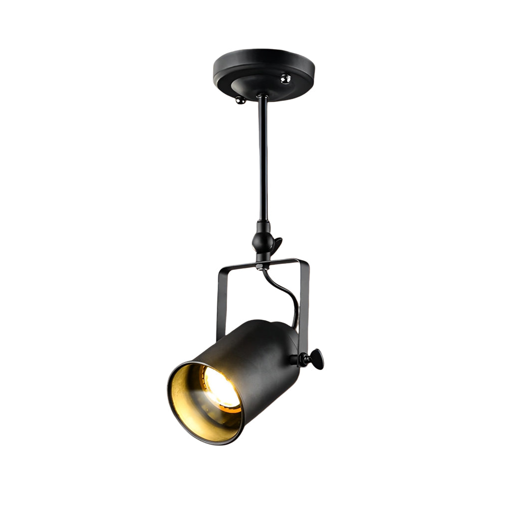 Adjustable Retro Iron LED Black Industrial American Style Spotlights