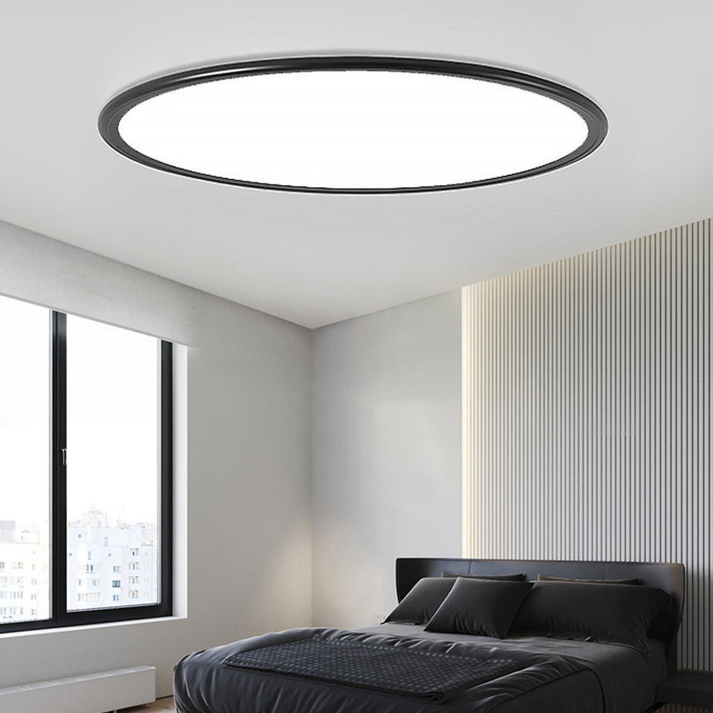 16'' Modern LED Ultrathin White Black Flush Mount Lights Circle Ceiling Lights