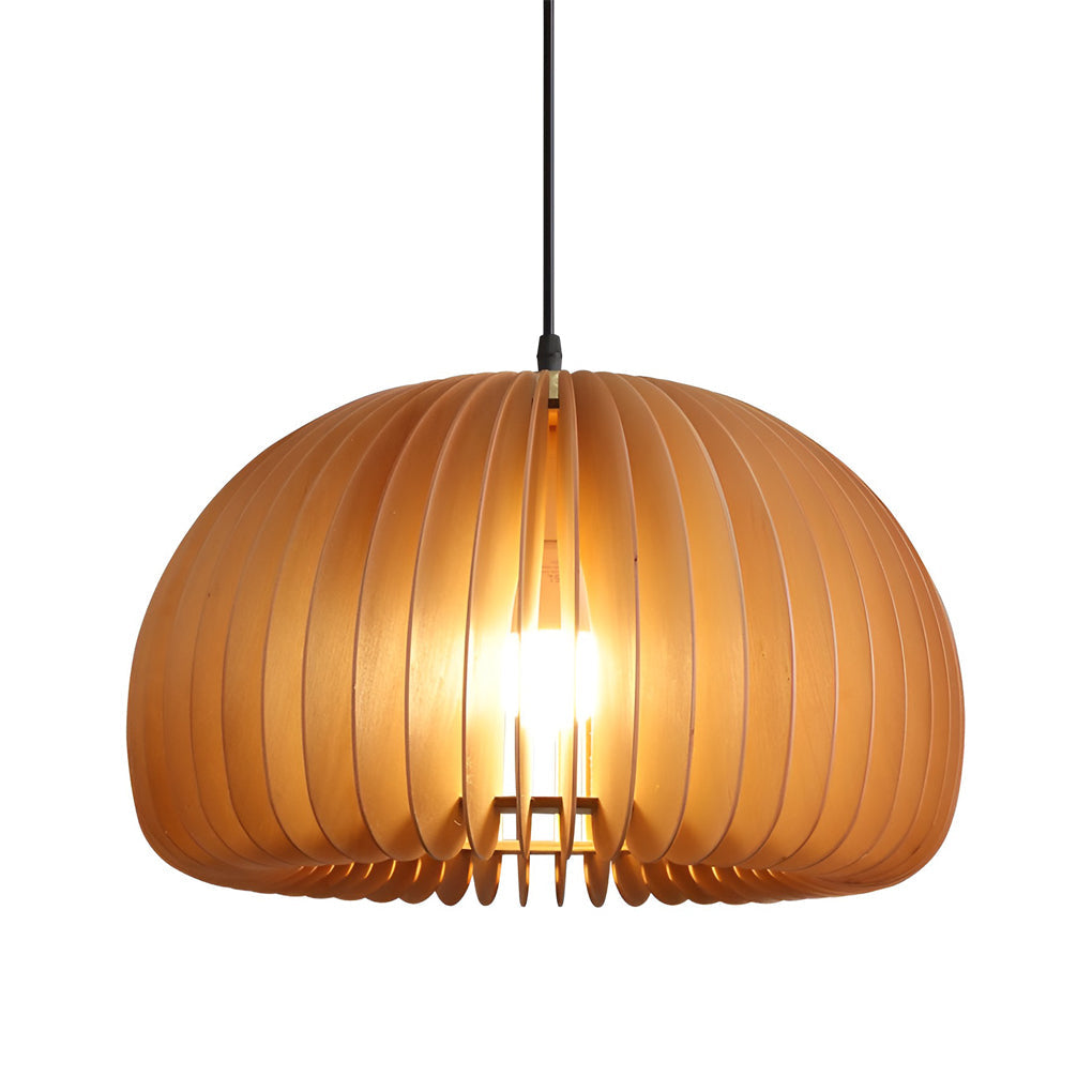 Creative Wood Pumpkin-Shaped Retro Nordic Chandelier Pendant Light