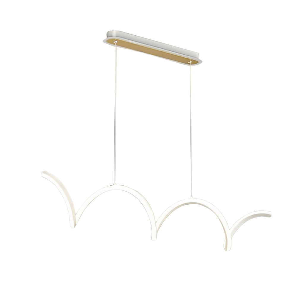 Wave Minimalist Three Step Dimming LED Stepless Dimming Modern Chandelier