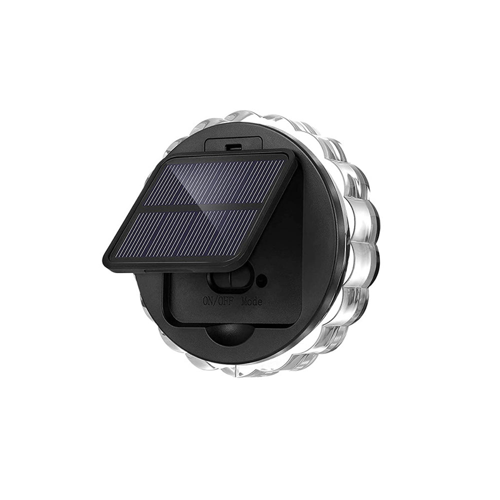 Round 9 LED Solar Petal Wall Light 3 Mode with Remote Outdoor Wall Sconce Lamp Waterproof Wall Mount Lighting