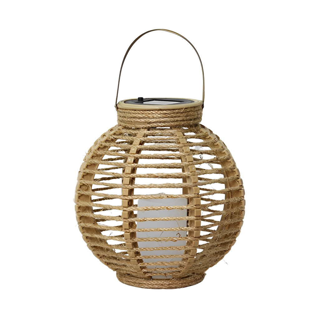 Waterproof LED Rattan Portable Modern Outdoor Solar Lanterns Garden Lamp