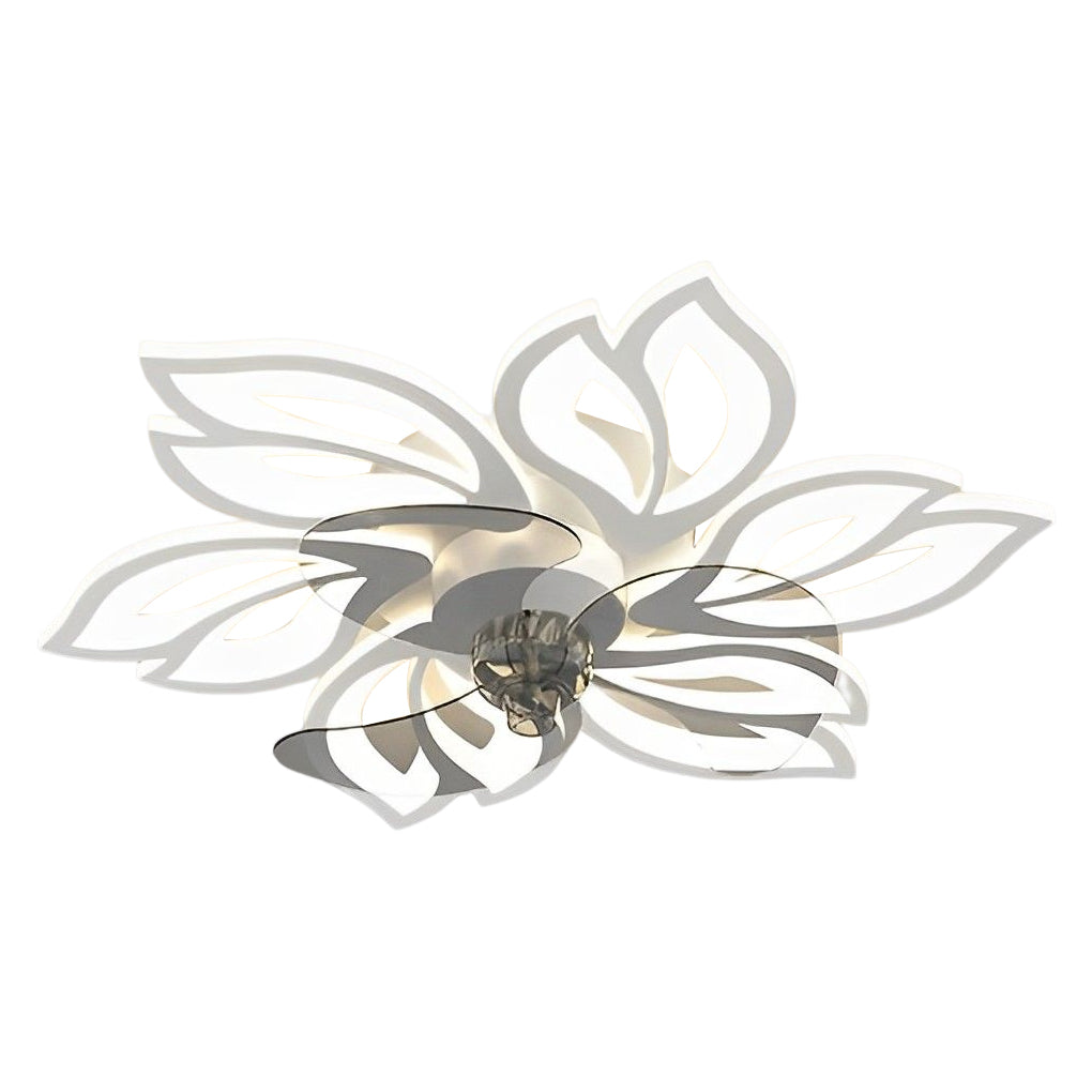 Flower Smart Silent Stepless Dimming LED Modern Ceiling Fan Light