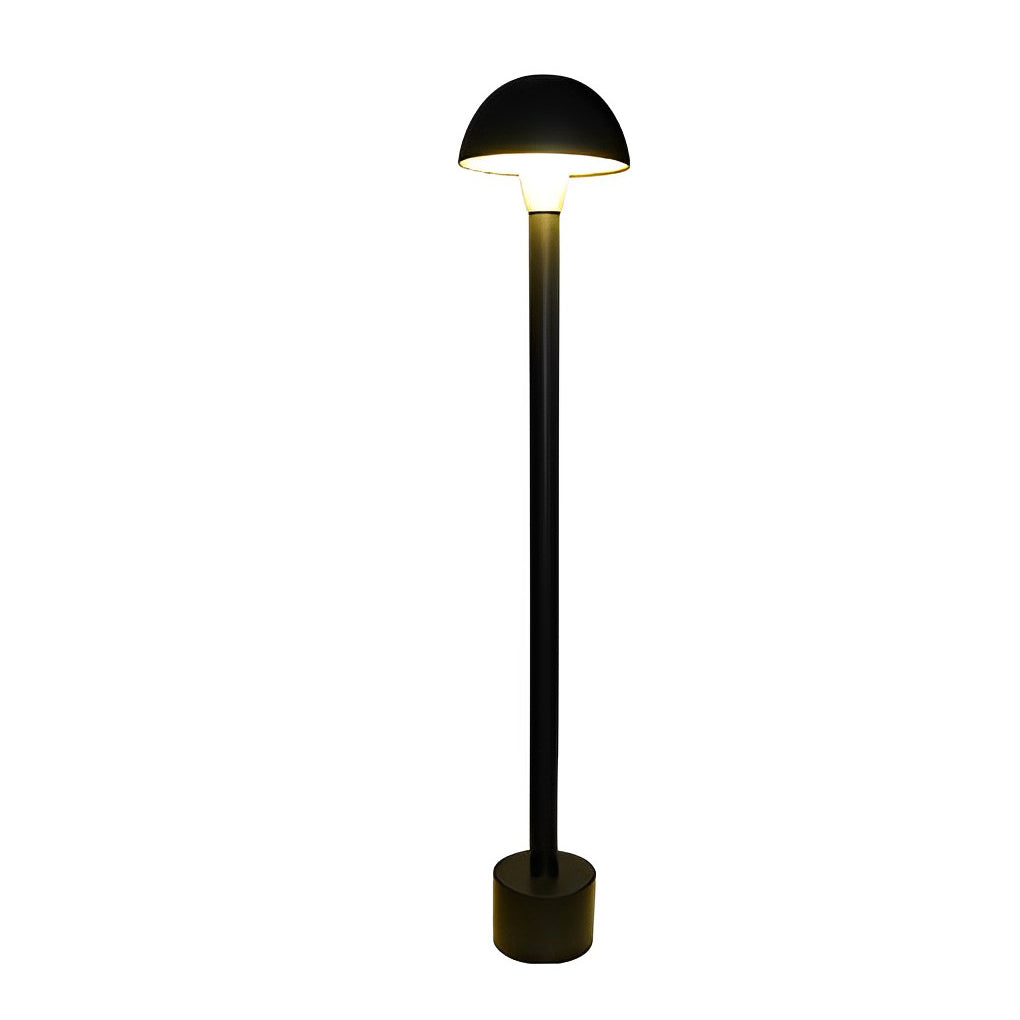 Creative Mushroom Shape Outdoor Waterproof LED Black Modern Lawn Lamp