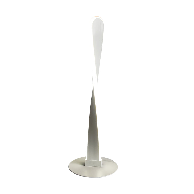 Minimalist Twisted Flast Column LED Art Iron Acylic Table Lamp