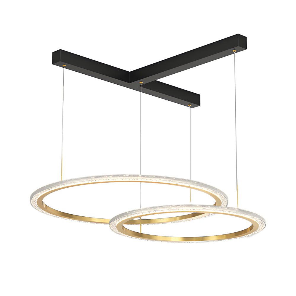 2/3 Rings Three Step Dimming Creative Modern Ceiling Lights Fixture Chandelier