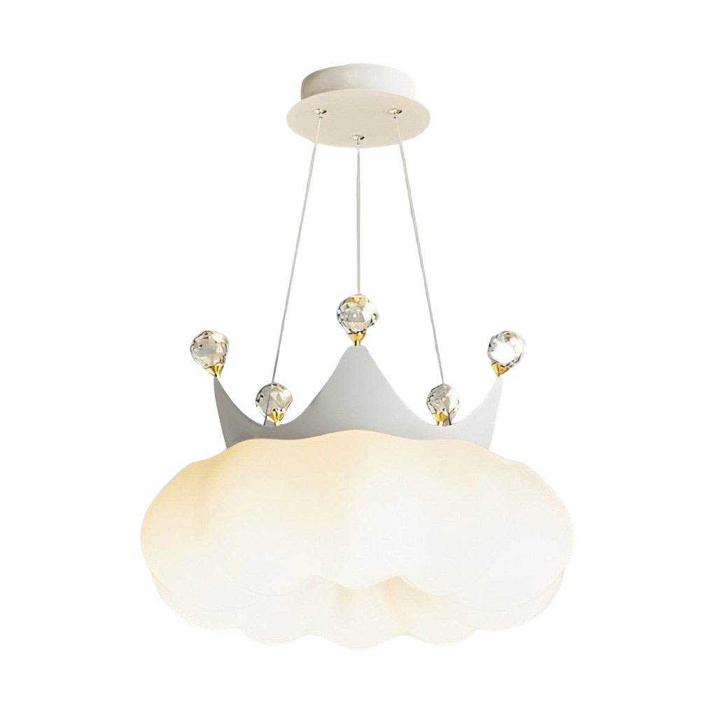 Clouds Crystal Crowns LED Three Step Dimming Ins Modern Chandelier Light