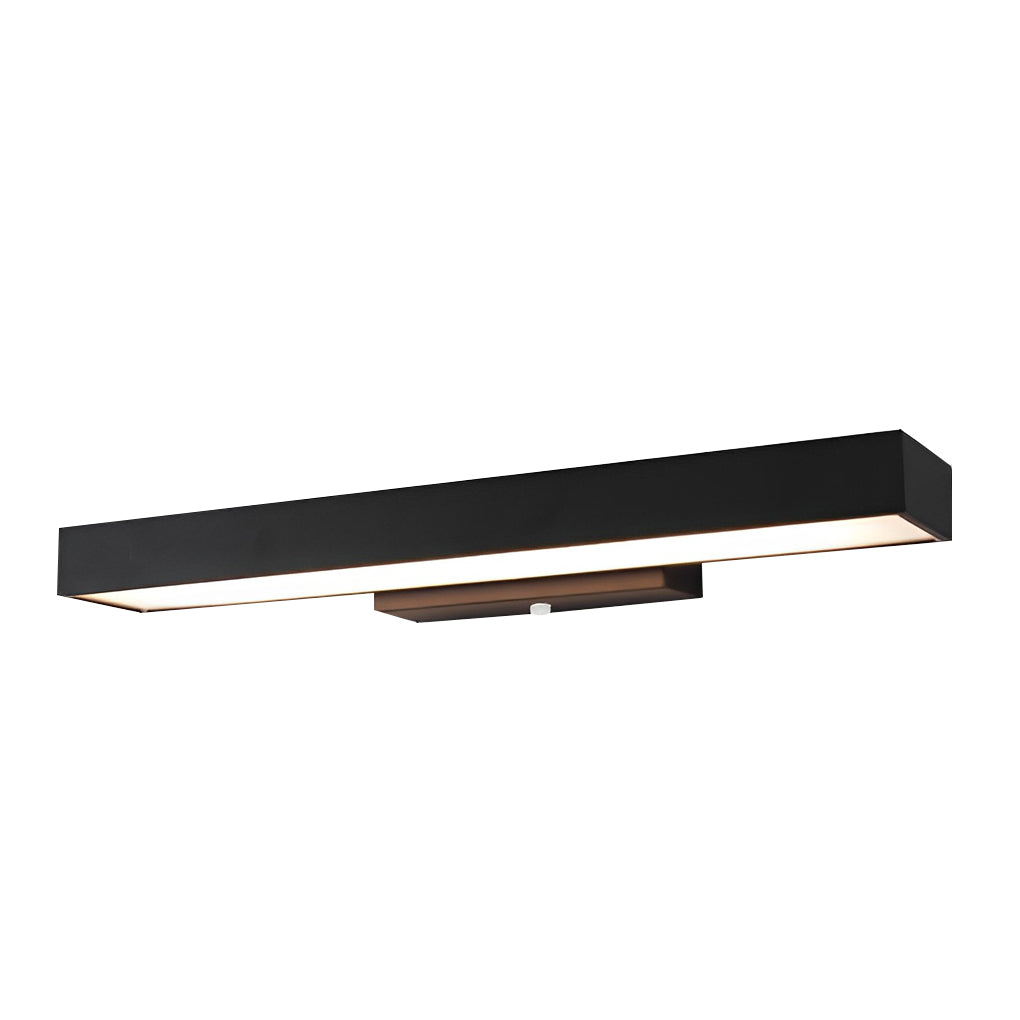 Outdoor Motion Sensor Black Rectangle Wall Light