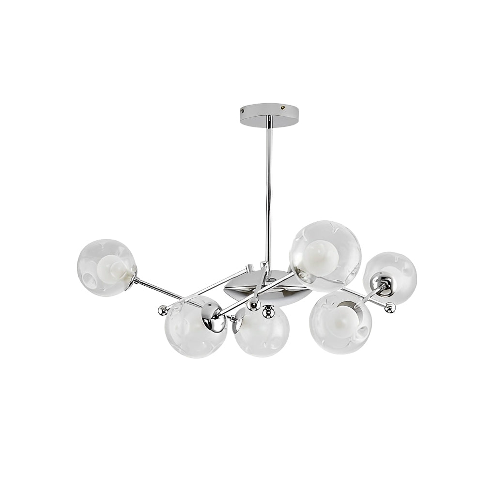 Minimalist Three Step Dimming Glass Globe American Style Chandelier