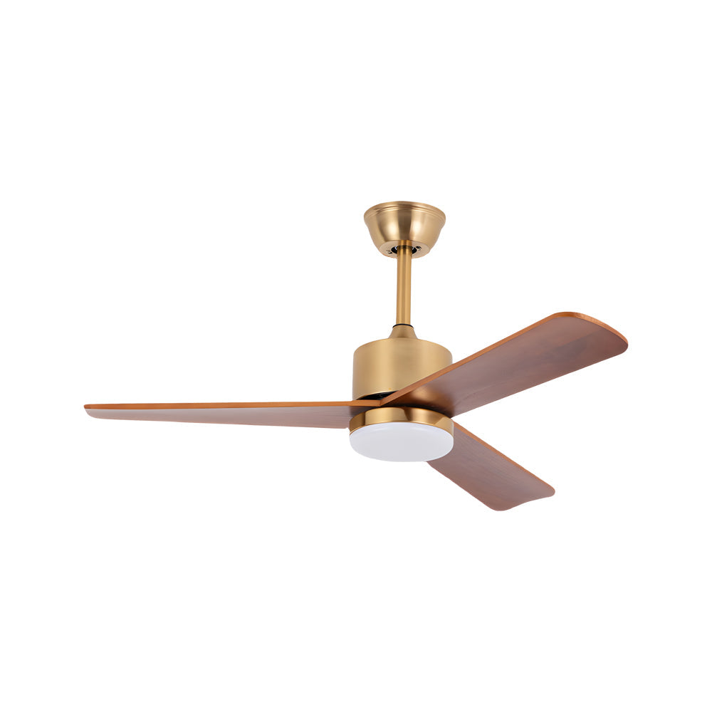 42"/52" LED 3-Blades Wood Ceiling Fan Light with Remote