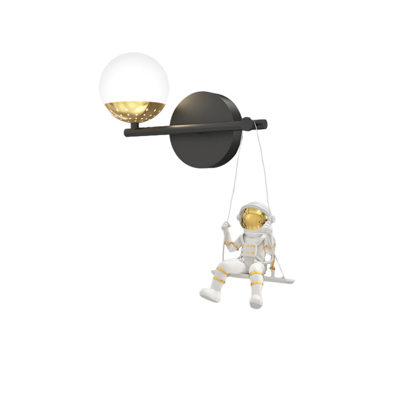 Acrylic Ball Resin Astronaut Decor Swing 3 Step Dimming Modern Wall Lights