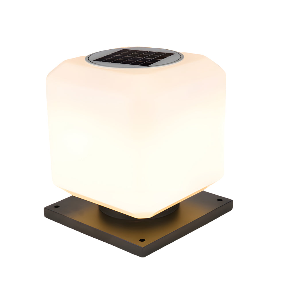 Waterproof Cube Outdoor LED Pier Mount Post Lamp for Garden